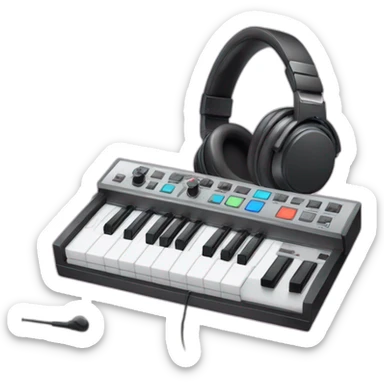 MIDI controller and headphones sticker