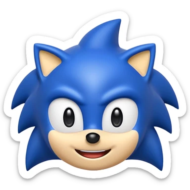 Crie um emoji iPhone do Sonic com expressão de raiva e felicidade entre outros sticker