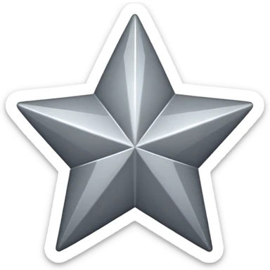 make me a gray emoji of a star sticker