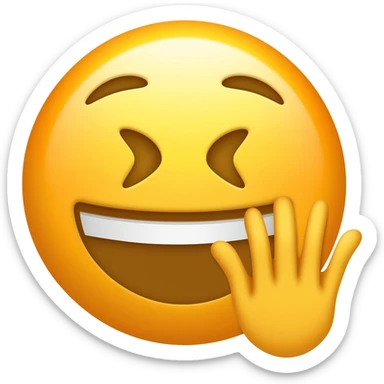 emoji yawn mano en la boca sticker