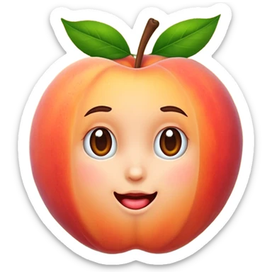 Lovely peaches sticker