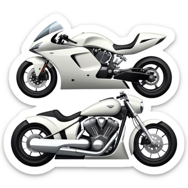 An icon showcasing a sleek motorcycle and a powerful car side by side, with bold, dynamic lines emphasizing speed and performance. highlighting their sleek design, custom tuning, and the excitement of the open road. Perfect for showcasing adventure and freedom on wheels. transparent background sticker