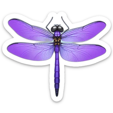 purple dragonfly sticker