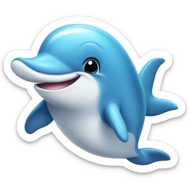 Cute dolphin sticker