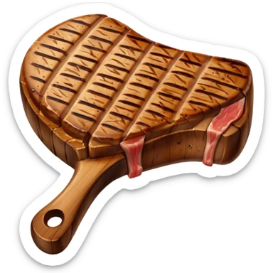 brown t bone sticker