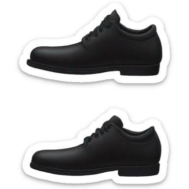 black shoes tip toes sticker