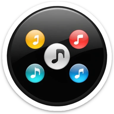 Play buttons black sticker