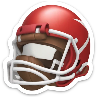 red football helmet side view sticker