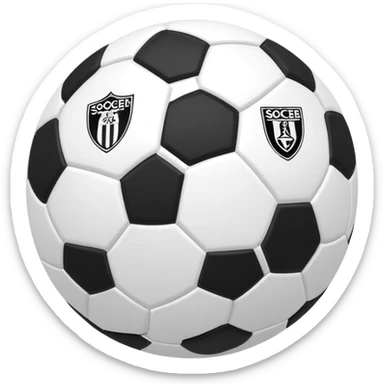 Soccer football with Angers SCO black and white colors sticker
