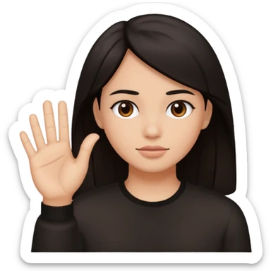 persona negando con la mano  sticker