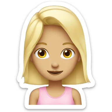 Blonde girl saluting sticker