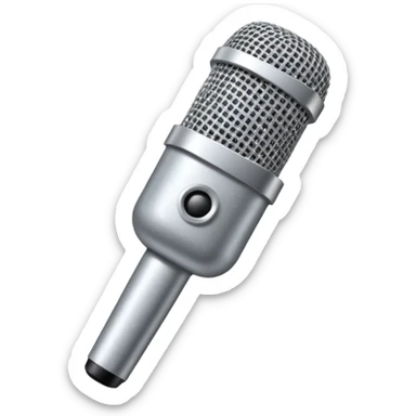 A microphone with gitter sticker