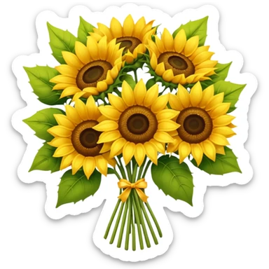 bouquet of sunflower sticker