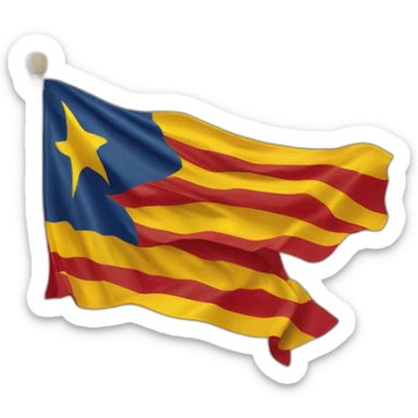 Drapeau catalan avec écrit dessus catalogne  sticker