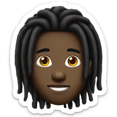 african american guy with black dreads sticker
