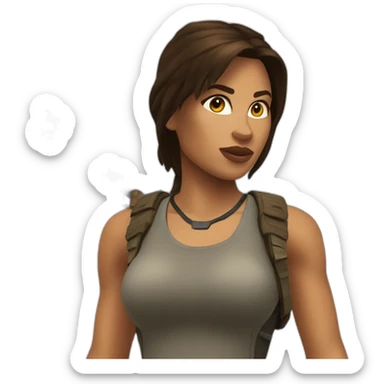 lara croft sticker