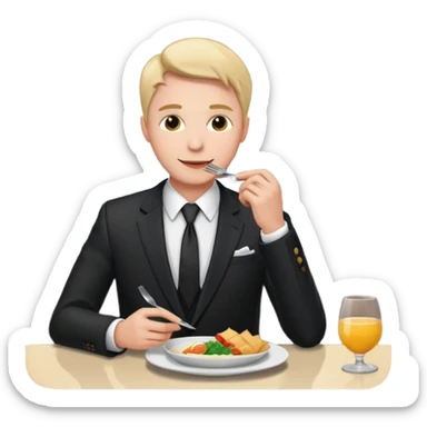 someone who eats in restaurants high above the city
 sticker