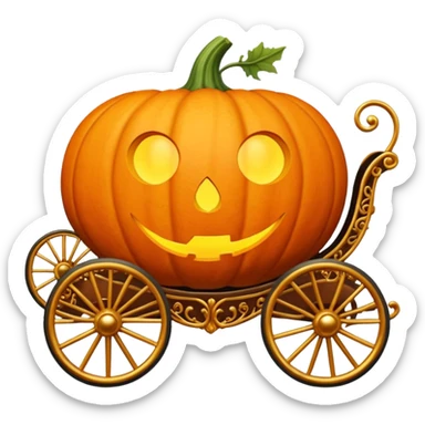 pumpkin carriage sticker