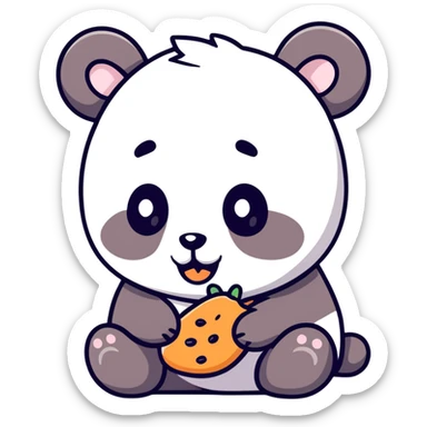 Panda eating  sticker