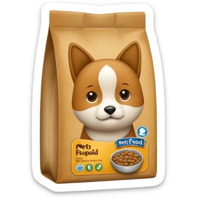 Pet food bag, kibble or pellets sticker