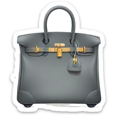 Hermes Birkin bag stay on a luxury baggage, like in airport sticker
