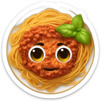 spaghetti bolognese plate sticker