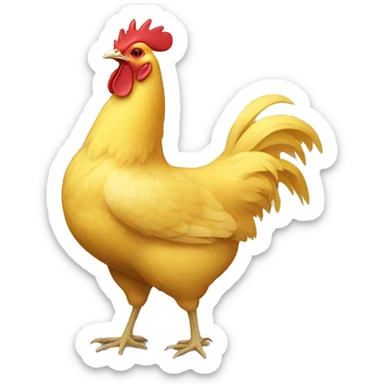 yellow hen sticker