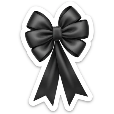  A ribbon with black heart sticker