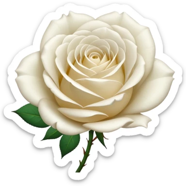 Beyaz gül sticker