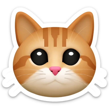 a pixelated cat portrait  sticker