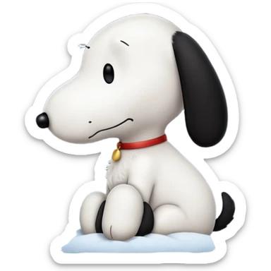 🌙🐾✨ Snoopy watching stars quietly sticker
