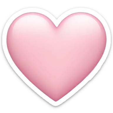 light pink heart sticker