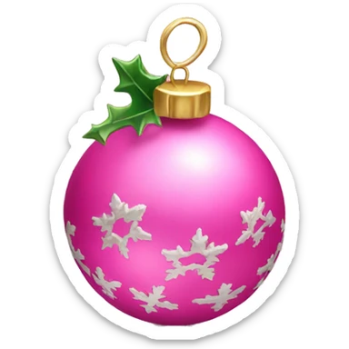 pink christmas  sticker