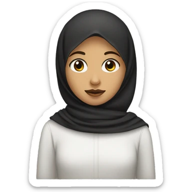 the brown boy has black short curly hair, goatee and moustache, black eyes. The girl has hijab  sticker
