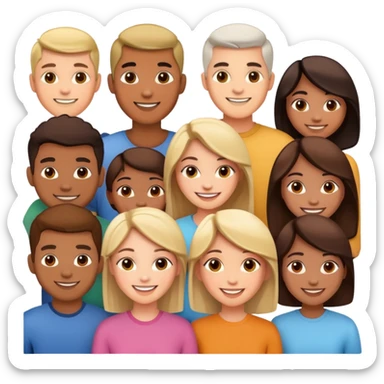 Male and female friends sticker