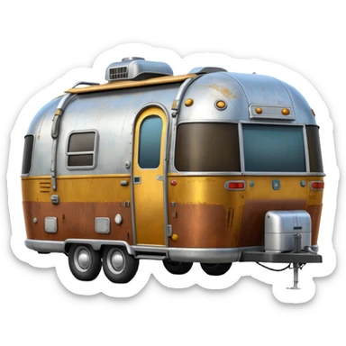 C-3PO airstream caravan rusted  sticker