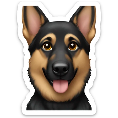 Black and tan German Shepard mix sticker