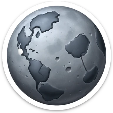 Mercury planet realistic rocky gray sticker