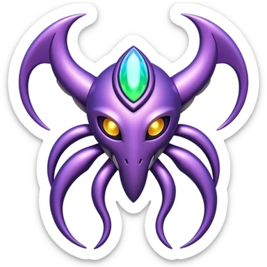 Abstract Genesect-Lunala-ET-hybrid-fantasy-creature sticker