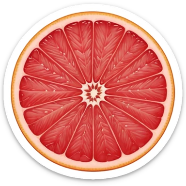 grapefuit and a slice sticker