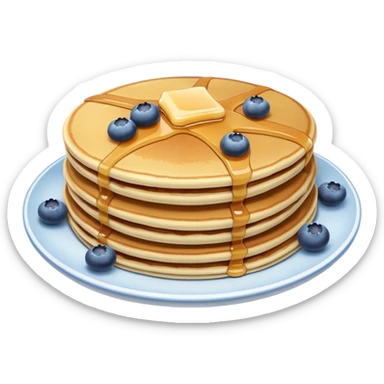 Pancake with blueberries sticker