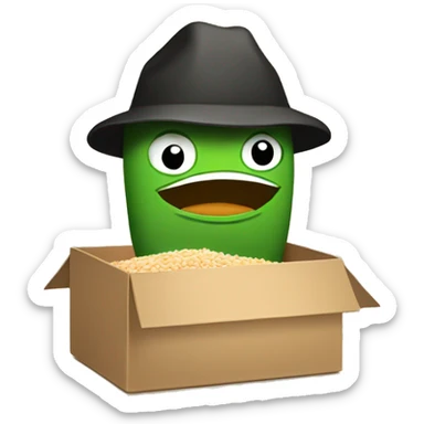 Pepes rice box sticker