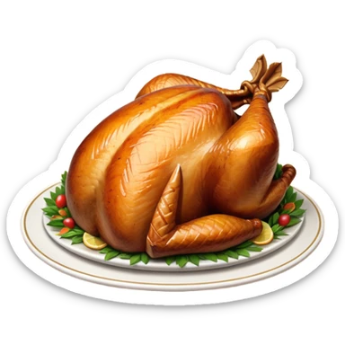 christmas turkey sticker