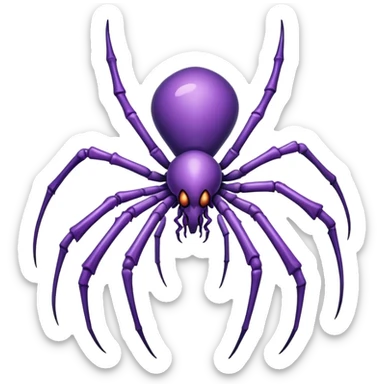 A spindly arachnid-like creature with a body composed of interlocking bone fragments that constantly shift positions, its eight limbs ending in needle-like appendages that drip a luminescent purple poison.

 sticker