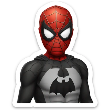 Spiderman mixed with batman suit sticker