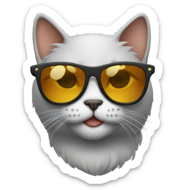 Cat with sunglasses sticker