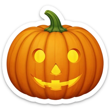 Orange pumpkin sticker