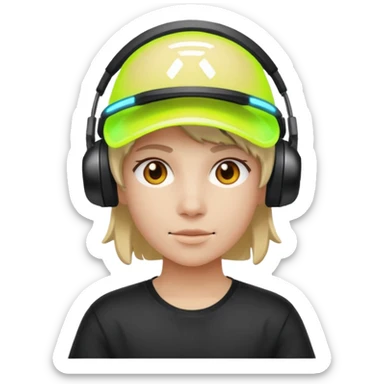 Neon Visor Gamer sticker