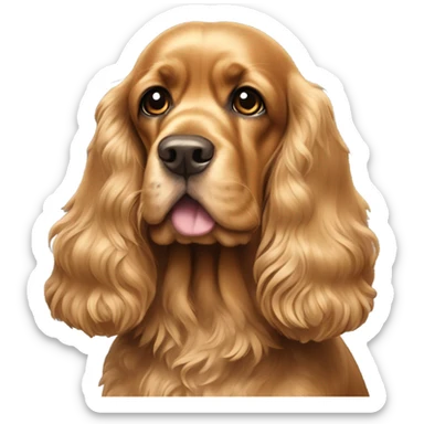 Dog-golden-english-cocker-spaniel-standing sticker