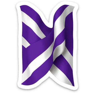 Una bandera que tienne tres colores q son morado blanco y morado sticker